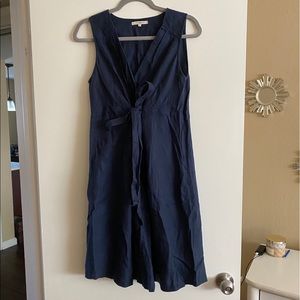 Dark navy linen Noppies maternity dress size small